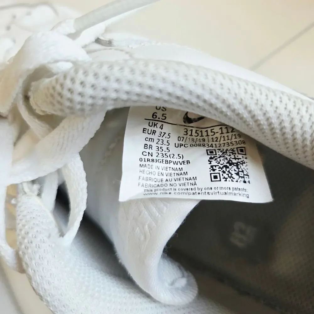 Custom Bling Nike Air Force 1 Low Gold Rhinestone White Sneakers S Initial 6.5